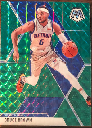 Bruce Brown 2019-20 Panini Mosaic Green Prizm Card