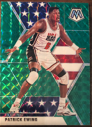 Patrick Ewing 2019-20 Panini Mosaic Green Prizm Card