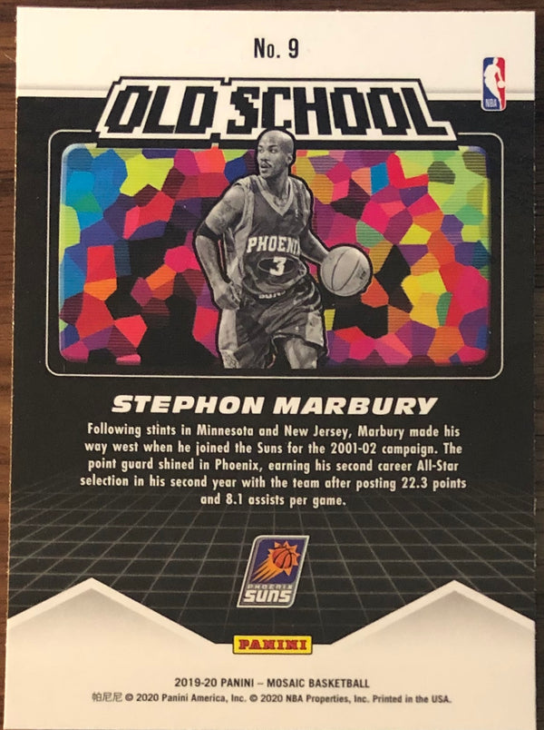 Stephon Marbury 2019-20 Panini Mosaic Old School Insert Card