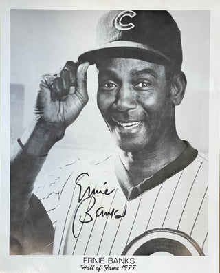 Ernie Banks Autographed 8x10 Baseball Photo