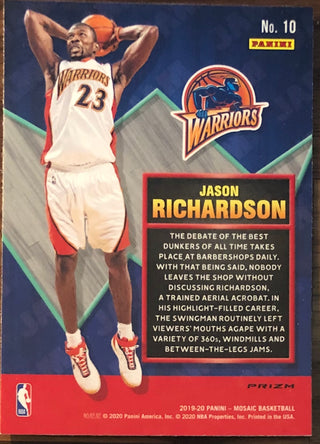 Jason Richardson 2019-20 Panini Mosaic Jam Masters Green Prizm Insert Card