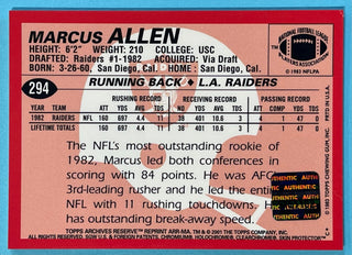 Marcus Allen 2001 Topps Archives Jersey Card