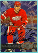 Nicklas Lidstrom Autographed 1996-97 Fleer Skybox Card #48