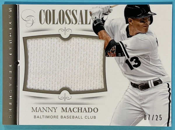 Manny Machado 2014 Panini National Treasures Game Worn Jersey Card 07/25