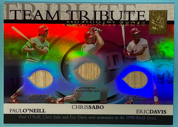 Paul O'Neill Chris Sabo Eric Davis 2003 Topps Team Tribute Card #023/275