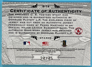 Pedro Martinez 2004 Leaf Century Collection Jersey Card #24/45