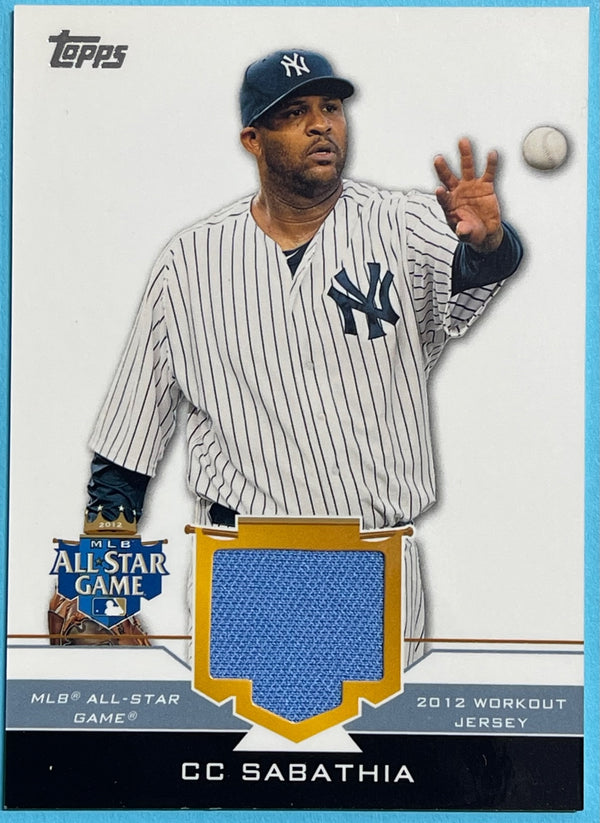 CC Sabathia 2012 Topps All Star Game WorkOut Jersey Card