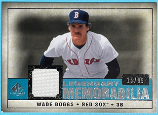 Wade Boggs 2008 Upper Deck SP Legendary Cuts Game Used Jersey Card 15/99