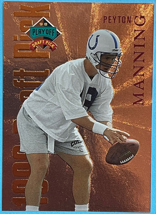 Peyton Manning 1998 Playoff Prestige Draft Pick Bronze Card #1