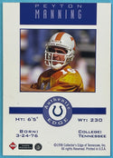 Peyton Manning 1998 Collectors Edge RC Promo Football Card