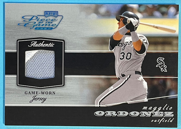 Magglio Ordonez 2002 Playoff Piece of the Game Game Used Jersey Card POG-51