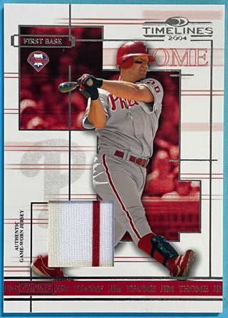 Jim Thome 2004 Donruss Timelines Game Used Jersey Card #25