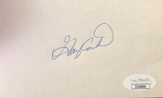 Gary Carter Autographed 3x5 Index Card (JSA)