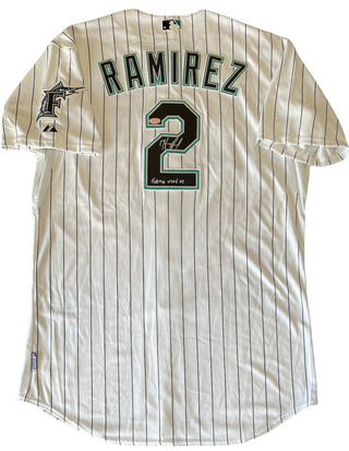 Hanley Ramirez Autographed 2009 Game Used White Pinstripe Marlins Jersey (MLB)