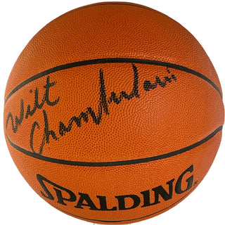 Wilt Chamberlain Autographed Spalding Leather Game Basketball (JSA)