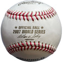 Mike Lowell Autographed 2007 Comemorative World Series Official Baseball