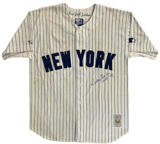 Whitey Ford signed Cooperstown Collection New York Yankees Starter Jersey (PSA)