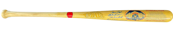 Carl Yastrzemski Johnny Bench Al Barlick Red Schoendienst Signed Cooperstowns Bat (JSA)