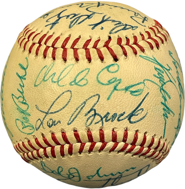 MLB Legends Autographed Official Braves Logo Baseball (JSA)