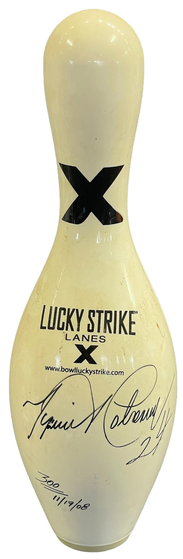 Miguel Cabrera Autographed Lucky Strike Lanes Bowling Pin (JSA)