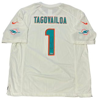 Tua Tagovailoa Autographed Miami Dolphins White Jersey (Fanatics)