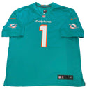 Tua Tagovailoa Autographed Dolphins Aqua Jersey (Fanatics)