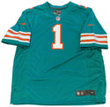 Tua Tagovailoa Autographed Dolphins Throwback Jersey (Fanatics)