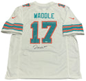 Jaylen Waddle Autographed Dolphins White Jersey (Fanatics)