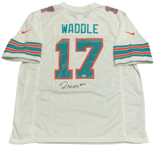 Jaylen Waddle Autographed Dolphins White Jersey (Fanatics)