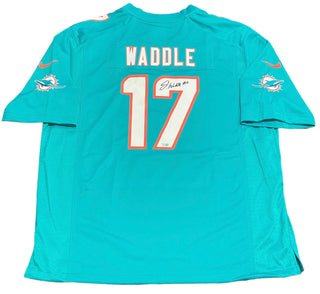 Jaylen Waddle Autographed Dolphins Aqua Jersey (Fanatics)