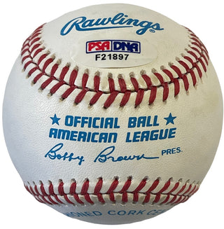 Tony Kubek Autographed Official American League Baseball (PSA)