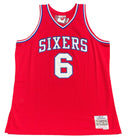 Julius Erving "HOF 93" Autographed Philadelphia 76ers Mitchell & Ness Red Jersey (Beckett)