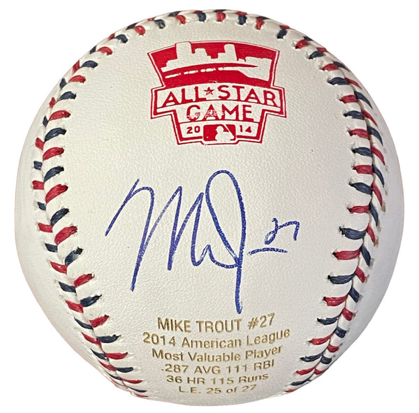 Mike Trout Autographed 2014 All Star Baseball (MLB)