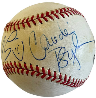 Candice Bergen Actress Murphy Brown with Jay Leno Meg Ryan Signed Baseball (Beckett)