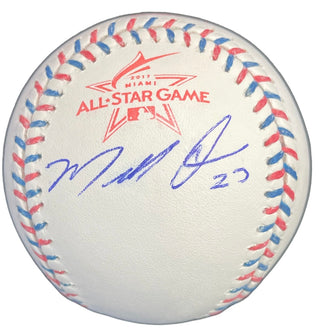 Marcell Ozuna Autographed Official 2017 All Star Game Major League Baseball (JSA)