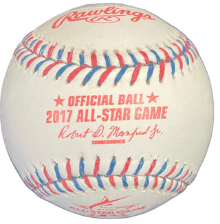 Marcell Ozuna Autographed Official 2017 All Star Game Major League Baseball (JSA)