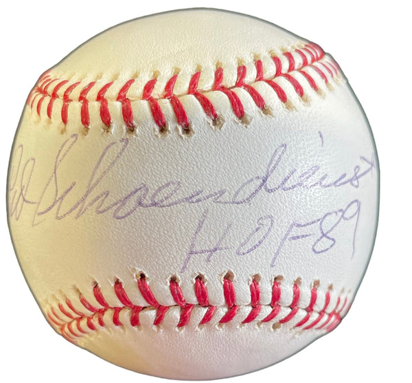 Red Schoendienst Autographed Official Major League Baseball(JSA)