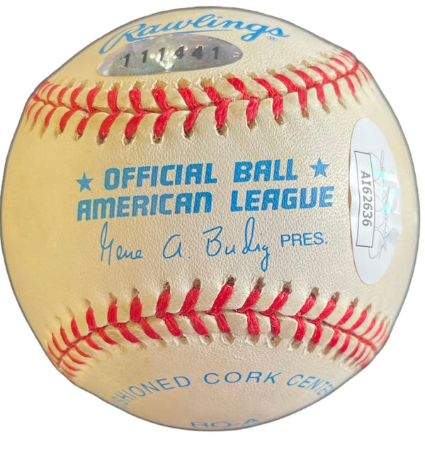 Carlton Fisk Autographed Official American League Baseball(JSA)