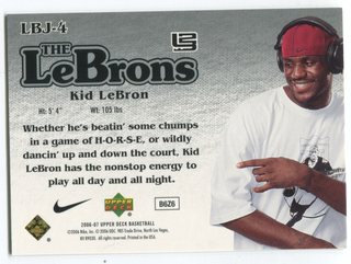 Lebron James2006-07 Upper Deck The LeBrons #LBJ-4 Kid Lebron Card