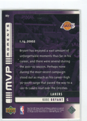 Kobe Bryant 2002 Upper Deck MVP Moments #M7