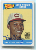 2001 Topps National League 65' Rookie Stars #581 Tony Perez Autographed Card