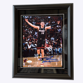 Tyler Herro Autographed Celebrating 8x10 Photo (JSA)