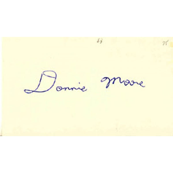 Donnie Moore Autographed / Signed 3x5 Card