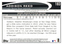 Addison Reed 2012 Topps Rookie Card #183