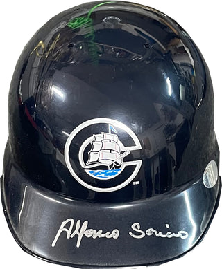 Alfonso Soriano Autographed Columbus Clippers Mini Helmet (PSA)