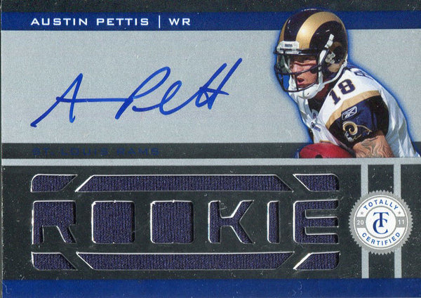 Austin Pettis Autographed 2012 Panini Totally Certified Rookie Jersey Card