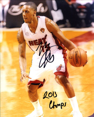 Mario Chalmers Autographed 2013 Champs 8x10 Photo