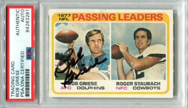 Bob Griese Autographed 1978 Topps Card (PSA)