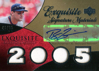 Ryan Zimmerman Autographed 2007 Upper Deck Jersey Card