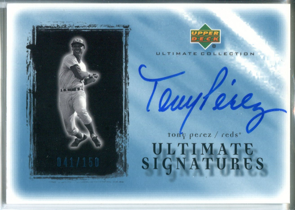 Tony Perez Autographed 2002 Upper Deck Ultimate Collection Card